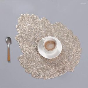 Placemats Huishoudelijk gemak Gereedschap Mat Blad Simulatie Plant Cup PVC Koffie Placemat Keuken Kerst Home Decor