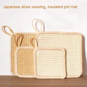 Tafelmatten Japanse katoenen linnen placemat antislip warmte isolatie koffie cupkom
