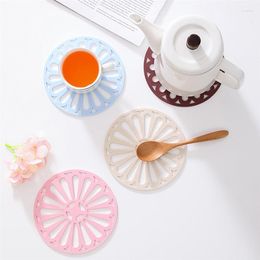 Tafelmatten keukenaccessoires 15 cm siliconen mat placemat warmte isolerende holle bloempot kussen cupkom