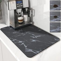 Tapetes de mesa para cocina o cafetería, tapete absorbente con respaldo de goma para ocultar manchas, vajilla de secado, almohadilla de drenaje, accesorios para barra y mostrador