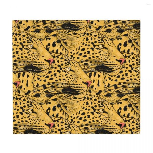 Tapis de table cuisine plat séchage tapis léopard visage Illustration lavable comptoir tampon absorbant égouttoir 16 
