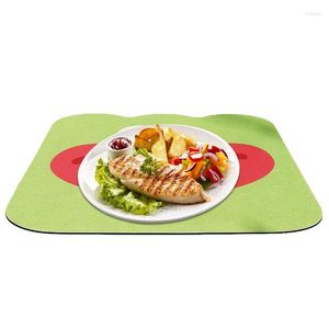 Tafelmatten Keuken Rechthoek Polyester Stof Placemats Voor Opvouwbare Wateropname Droogkussen Antislip