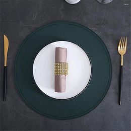 Table Mats de table Creative Table Varelle Pu Pu Leather Pad Dining Mat à manger imperméable Isolation de chaleur Placemats sans glissement bol