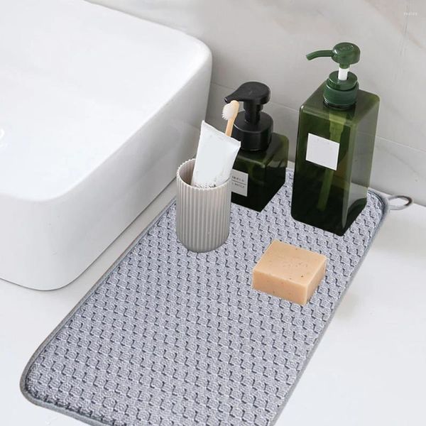 Tapis de Table en microfibre, tapis de séchage de la vaisselle dans l'armoire, napperon absorbant, antidérapant, résistant à la chaleur, égouttoir
