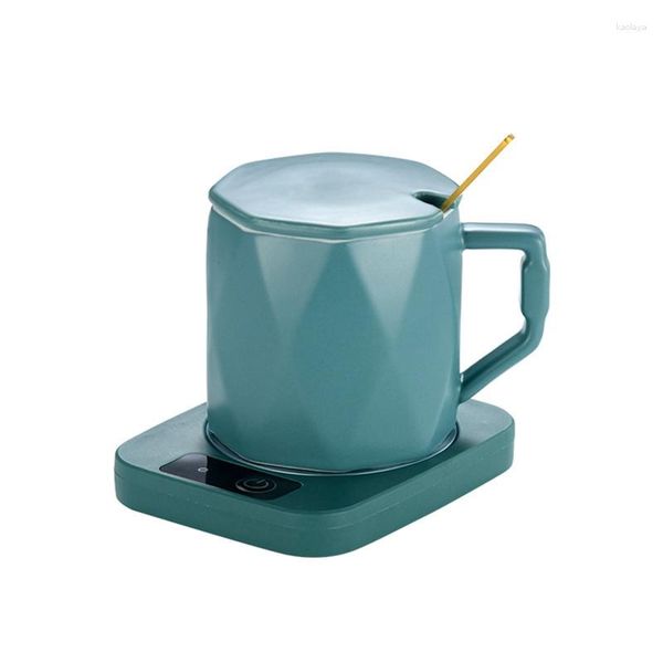 Tapetes de mesa Calentador de taza Calentador de taza de café Té de la leche Almohadilla de calentamiento de agua Estera caliente Temperatura constante Enchufe de la UE