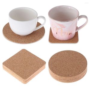 Tapis de table porte-gobelet résistant à la chaleur antidérapant absorbant tasse en bois tapis Costers boisson sous-verres Pad