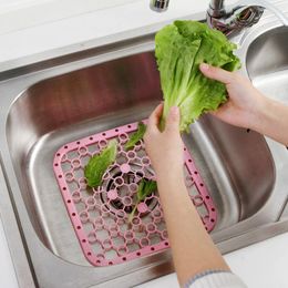 Tafelmatten multifunctionele keuken placemat isolatie kussentjes groenten schotel gootsteen pogingen om het aftappen van bord te voorkomen