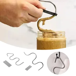 Tapis de table Agitateur de beurre de cacahuète naturel convient aux pots outils de cuisine Gadget d'agitation matériau en acier inoxydable pour mélanger diverses confitures