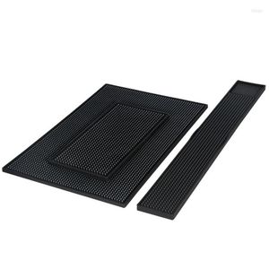 Tapis de table antidérapant barre tapis en caoutchouc PVC Pad cuisine napperon Rectangle MaRt tasse tasse ensemble étanche accessoires 3 pièces