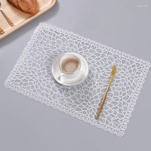 Placemats Scandinavische stijl Waterdicht Imitatie Kant Keuken Placemat Onderzetter Zacht Home Decor Antislip PVC Pad Schotel Mok Koffiekopje Mat