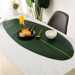 Tapis de table sur la taille EVA tapis de feuille forêt tropicale tropicale banane napperon nappe étanche tasse étanche à l'huile