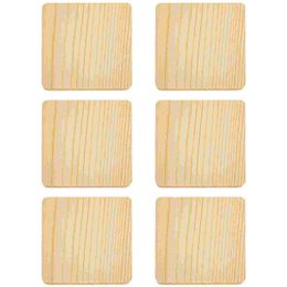 Table Mats Pads 6Pcs Tea Cup Coasters Décoratif Géométrique Modélisation Bois À Utiliser