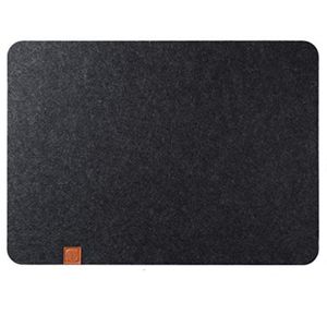 Tapis de Table en feutre, ensemble de 6 pièces, noir, tapis de Table pouvant être essuyé, 45x32 Cm, napperon lavable, coussin de table