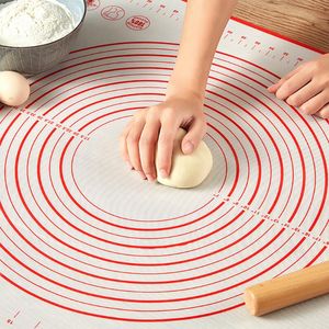 Table Mats & Pads Large Size Kneading Dough Mat Silicone Baking Non-Stick Pizza Pastry Rolling Pad Kitchen Tools BakewareMats