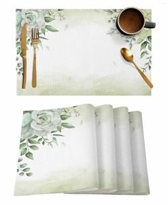 Tapis de Table plantes pastorales, fleurs succulentes, napperon de fête de mariage, de vacances, accessoires de cuisine, serviette de table