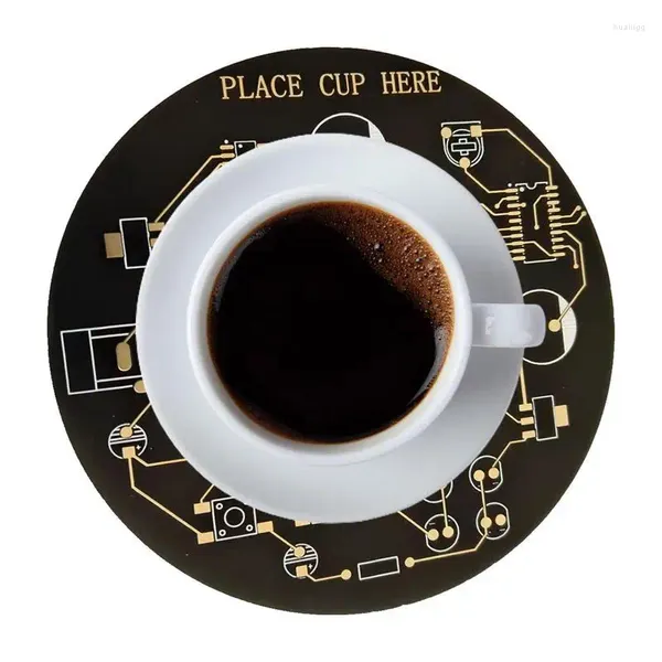 Tapetes de mesa Diseño de PCB Posavasos Copa antideslizante para automóvil Bebida impermeable de silicona Café resistente al calor