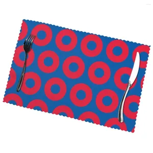 Placemats Phish Circles Antislip Isolatie Plaats Voor Keuken Eetkamer Wasbare Placemats Kom Beker Mat Set Van 6