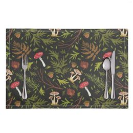 Tapis de table napperon pour manger dessin animé champignon motif cuisine décoration napperon isolation thermique Jogo Americano