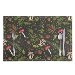 Tafelmatten Placemat voor dining cartoon paddestoelpatroon keukendecoratie plaats mat warmtisolatie jogo americano