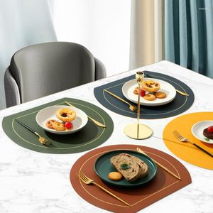 Napperons De Table Sets De Table Pour Deux Couleurs Style Nordique PU Maison Cuisine Mantel Individuales De Mesa Set Set De Table À Manger