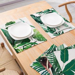 Tapis de Table série plante, napperon de Thanksgiving, vaisselle de Thanksgiving, citrouille tropicale, décoration de la maison, tapis imperméable 1 pièce 50