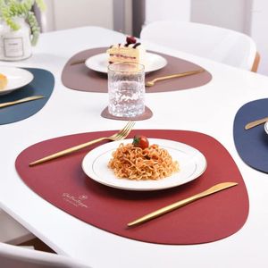 Tapis de Table en cuir PU, napperon double face et ensemble amélioré café maison cuisine salle à manger nordique
