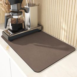 Tapis de table robinet à séchage rapide tapis de drainage de comptoir Super absorbant cuisine Machine à café salle de bain tampon de vidange napperon