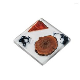 Tafelmatten Resin Pine Coasters Hittebestendige Placemats Drink Mat Tea Koffie Cup Pad Waterdicht Non-slip Creative Decor Natural