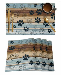 Tafel matten retro houten bord klauw placemat bruiloft feestje dineren decor linnen mat keuken accessoires servet