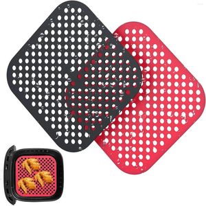 Tafelmatten herbruikbare luchtfriteuter mat resistent warmte gemakkelijk te reinigen anti -aanbak bak siliconen bakware olie voor keukenaccessoires