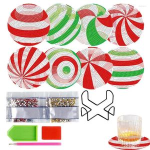 Table Table Math ramiage art Coasters kit diy 8 pcs kits mignons artisanat fournitures bonbons