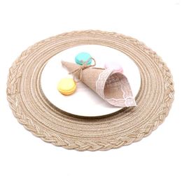 Tafelmatten Round Placemat Kitchen PP Dineren voor een drankje Cup Coffee Mat Coasters Home Wedding Party Decor 38 cm