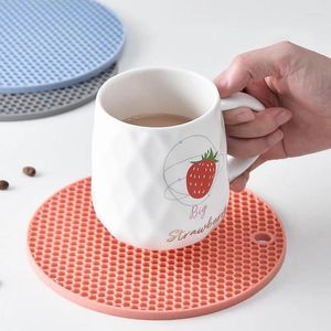 Tafelmatten Ronde/vierkante hittebestendige siliconenmat Koffie Drink Cup Coasters Dining Placemat Niet -slip pothouder Keukenaccessoires
