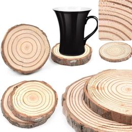 Tapis de Table rond en bois, tranche antidérapante, tasse à thé, café, porte-boissons, vaisselle, décoration Durable, CF-284