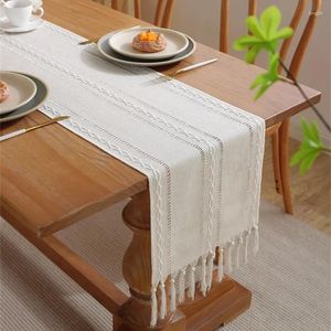 Table Matten lopers geweven tafelkleed setting met Fringe Runner voor trouwhuis Decorations Textile Suprie