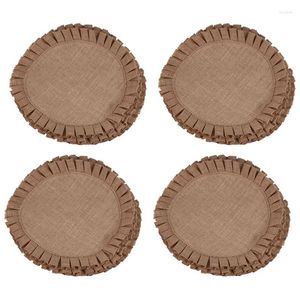 Placemats Rustieke Boerderij Jute Ronde Placemats Set van 16 Grootte in 15 Inch Diameter Ches