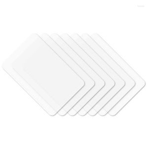 Lot de 8 sets de table transparents lavables en plastique blanc antidérapant anti-encrassement résistant à la chaleur