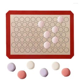 Tapis de Table en Silicone, tapis de cuisson, coussin à gâteau, rectangulaire antiadhésif, sans danger pour les aliments, motif à Double cercle pour la fabrication du pain, 16x11 pouces