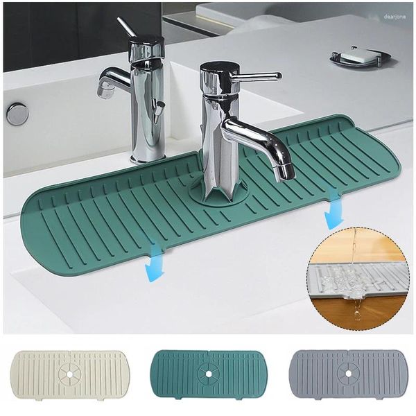 Tapetes de mesa, escurridor de silicona, tapete para grifo de cocina, recogedor de salpicaduras, almohadillas para encimera, escurridor ecológico para aparatos de baño