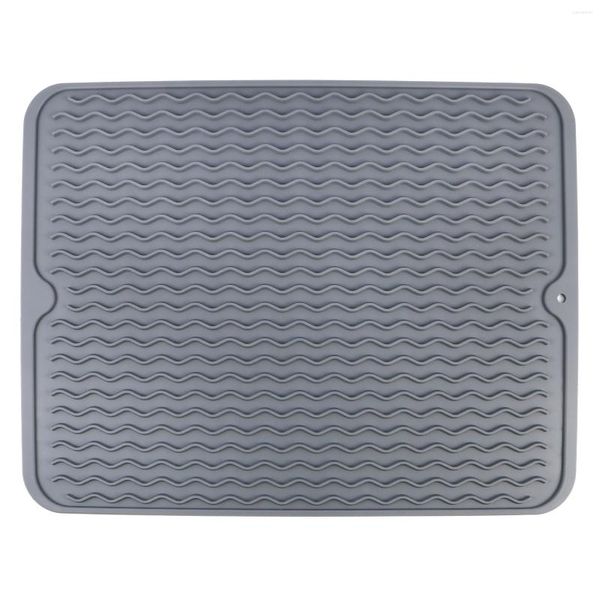 Tapis de Table en Silicone, égouttoir, porte-Pot, tasse, plat, séchage de cuisine, Gel de silice ondulé