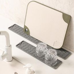 Tapetes de mesa, tapete de silicona para grifo, almohadillas de protección contra goteo, colector de agua, almohadilla de drenaje para fregadero, limpieza impermeable, aislamiento térmico, cocina Ga