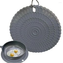 Tafelmatten Siliconen isolatiekussen Antiaanbaklaag Ronde magnetronmat Friteusebestendig Bakken Inductiekookplaat voor keuken