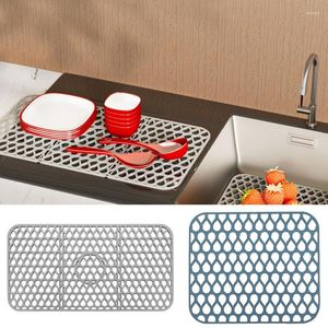 Tapis de table Silicone évier tapis de drainage protecteur vaisselle de cuisine plat bol tasse coussin de séchage pour outil de comptoir