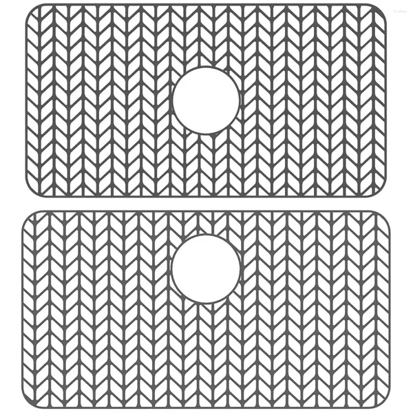 TACK MATS SILICONE évier tapis résistant à la chaleur Grille antidérapante Centre de drainage protecteur Portable Séchage de maison de cuisine