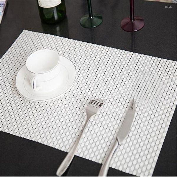 Tapis de table Simple classique qualité serviette serviettes salle à manger coton Place exquis plaque tapis sous-verres 1Pc maison Pad