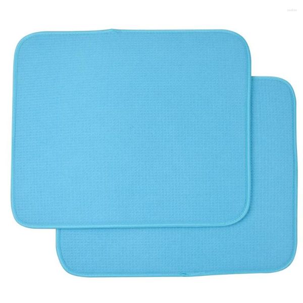 Table Tableau Sinalnd Absorbant Absorbant de haute qualité Waffle Waffle Plat Sèche Mat à séchage Microfibre coussin pour maison et cuisine xl 16inx18in 2 pack