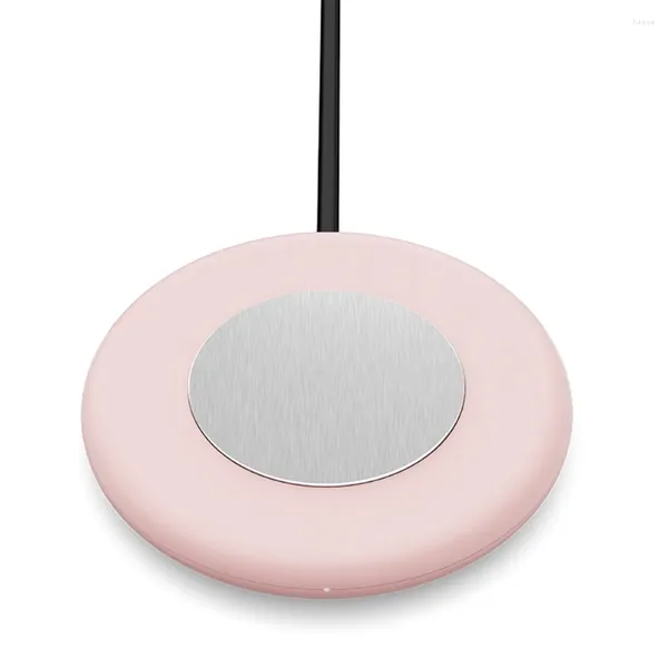 Tapetes de mesa Calentador de taza de café inteligente Calentador de taza eléctrico para té con leche Comida Calefacción portátil Almohadilla de calentamiento con apagado automático Rosa