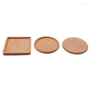 Tapis de table carré rond bois boisson ensemble napperon tasse tapis tampon tasses à café ménage soucoupe isolation décoration accessoire outils