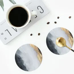 Placemats Stream Onderzetters PVC Lederen Placemats Waterdichte Isolatie Koffie Voor Decor Thuis Keuken Eetkamer Pads Set van 4