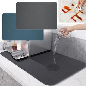 Tafelmatten Super absorberende koffieschotel Mat keukenteller draineer kussen snel afvoergereedschap voor badkamer wastafel waterdichte niet-slip